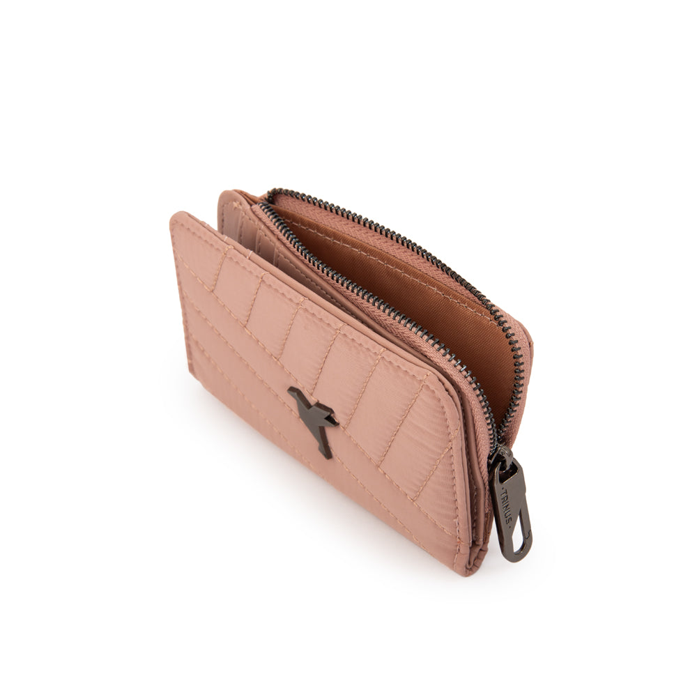 Tarjetero con ventana sarina pequeña rosa viejo