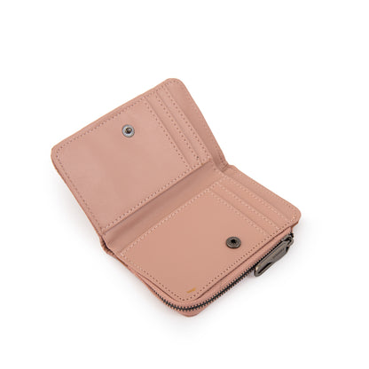 Tarjetero con ventana sarina pequeña rosa viejo