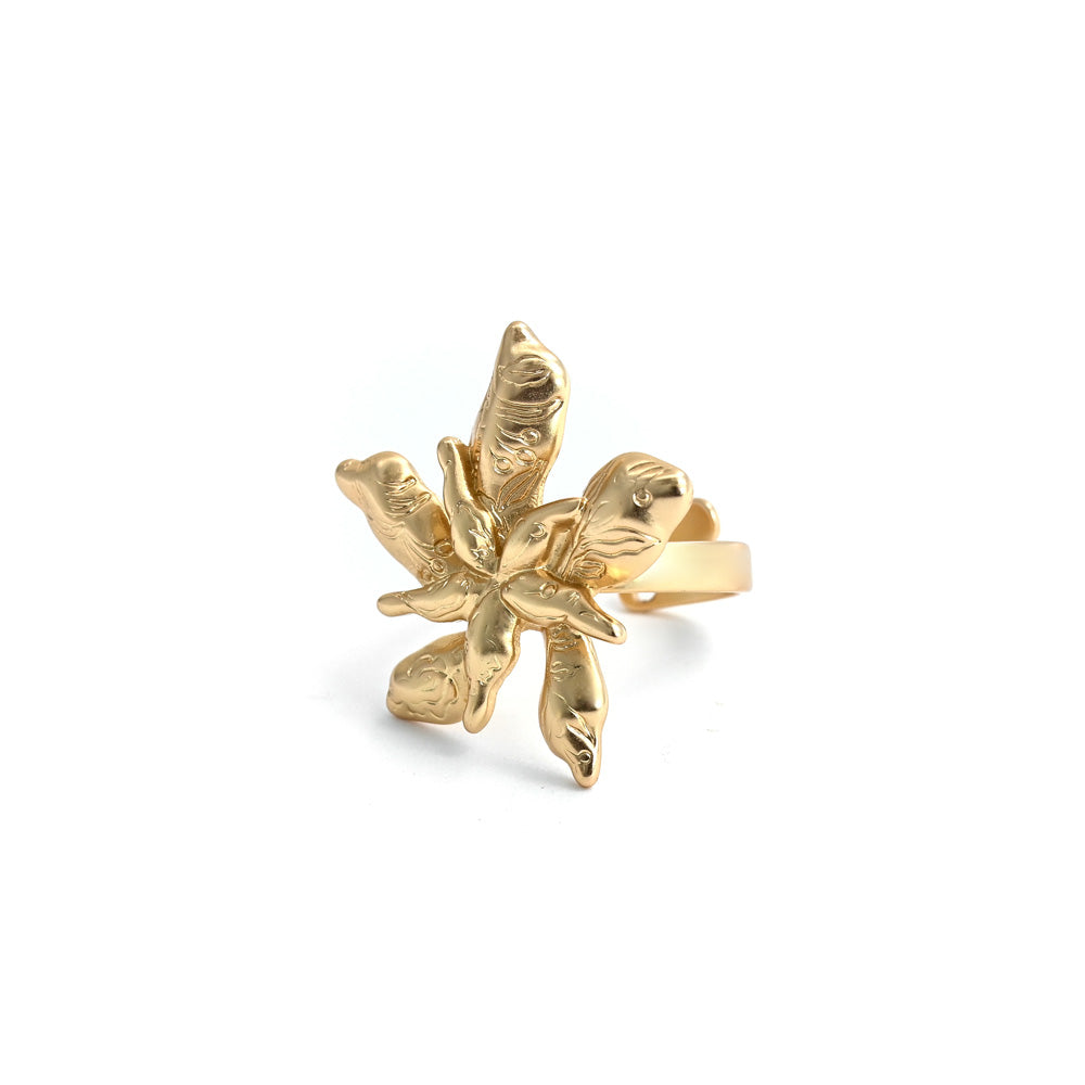 Anillo jaci dorado claro