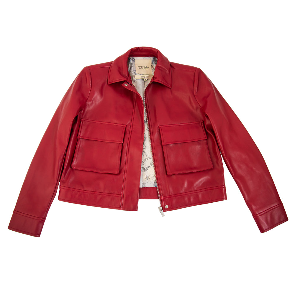 Chaqueta zoe rojo oscuro